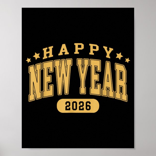 Poster Happy New Year 2026 New Year Party Family Matching (Frente)