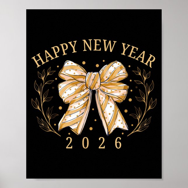 Poster Happy New Year 2026 New Years Eve Party Countdown  (Frente)