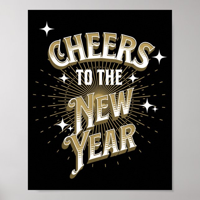 Poster Happy New Year - Cheers To The New Year  (Frente)