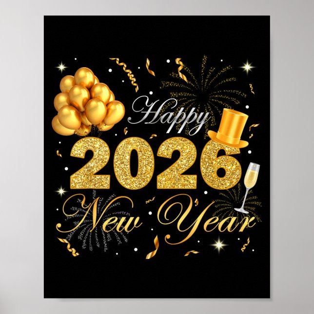 Poster Happy New Year Eve Party 2026 Family Matching Cost (Frente)