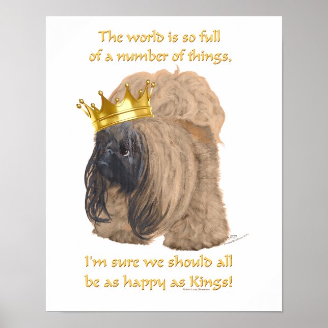 Póster Happy Pekingese King (Frente)