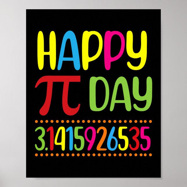 Poster Happy Pi Day Math Lover Student Teacher 3 14  (Frente)