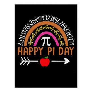 Póster Happy Pi Day Shirt Design Print Template
