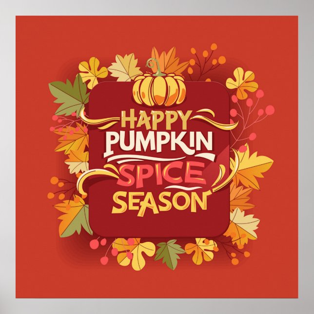 Poster Happy Pumpkin Spice Season (Frente)