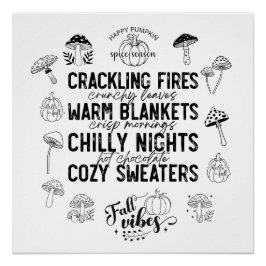 Póster Happy Pumpkin Spice Season-Digital Download Poster