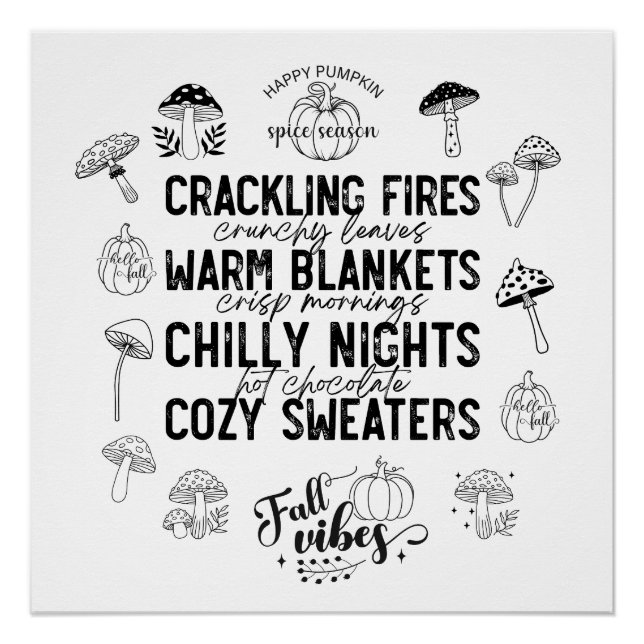 Póster Happy Pumpkin Spice Season-Digital Download Poster (Frente)