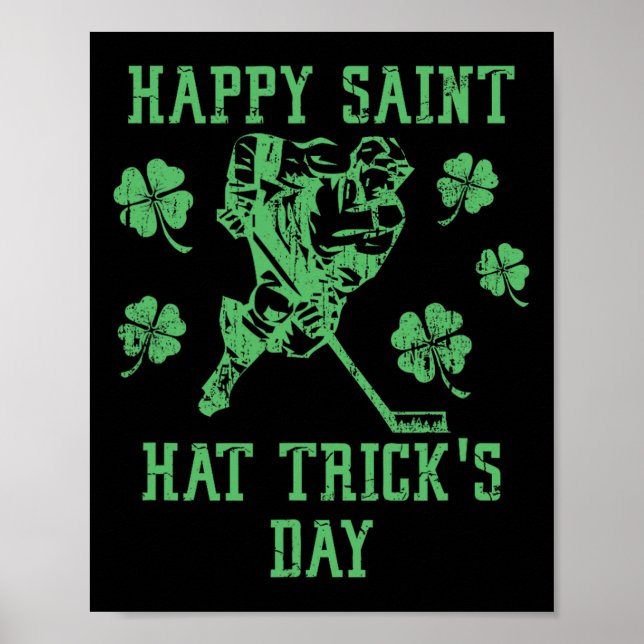 Poster Happy Saint Hat Tricks Day Funny St Patrick's Day  (Frente)