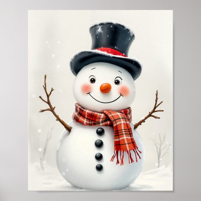 Poster Happy Snowman Digital (Frente)