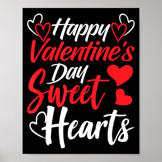 Poster Happy Valentine's Day Sweet Hearts Couples Valenti (Frente)