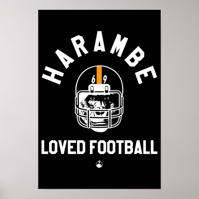 Poster Harambe Loved Football (Frente)
