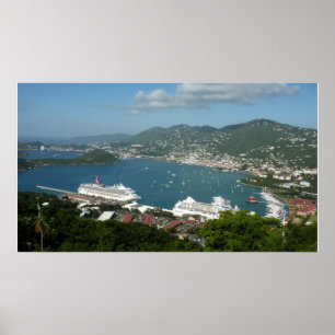 Poster Harbor em Ruas. Thomas Ilhas Virgens dos EUA
