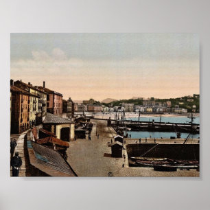 Poster Harbor, San Sebastian, Fotografia da colheita de E