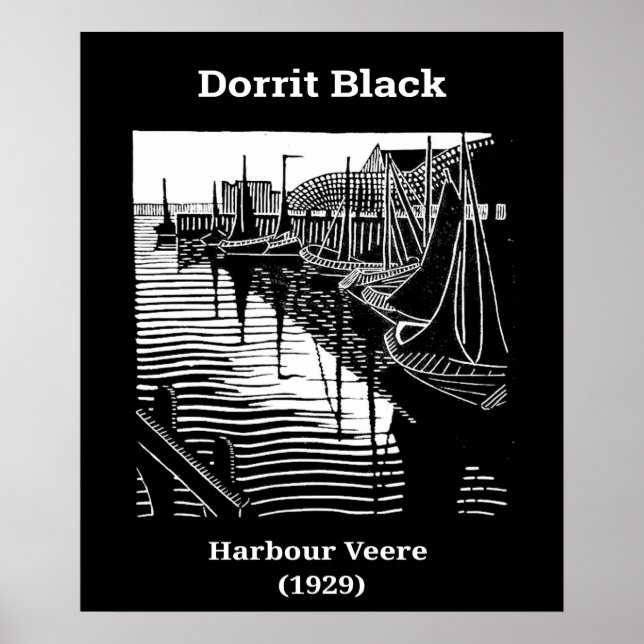 Poster Harbor Veere de Dorrit Black (1929) (Frente)