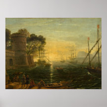 Harbour at Sunset - Claude Lorrain Fine Art