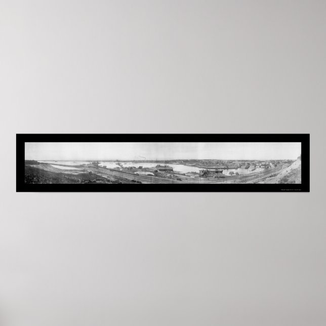 Póster Harbour Providence RI Foto 1910 (Frente)