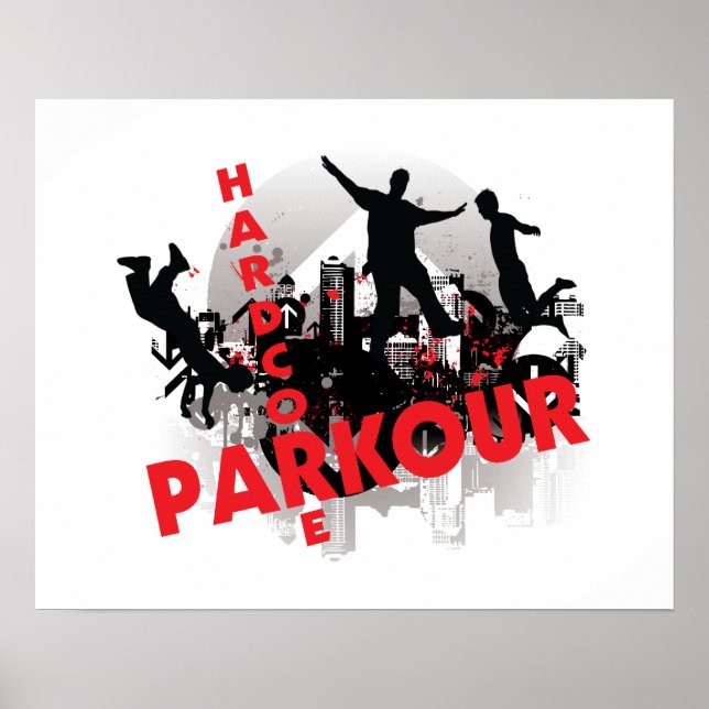 Póster Hardcore Parkour Grunge City (Frente)