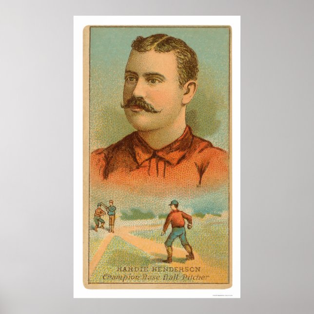 Póster Hardie Henderson Baseball 1888 (Frente)