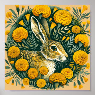 Poster Hare Marigold