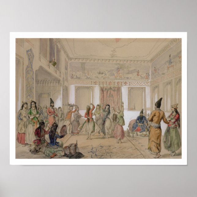 Póster Harem Banquete, Teerão (lápis e c/c no papel) (Frente)