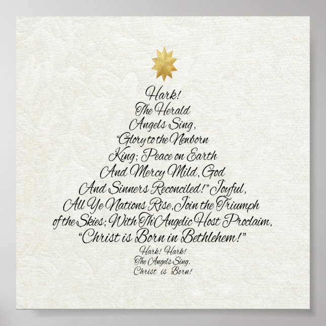 Póster Hark the Herald Angels Sing Christmas Tree (Frente)