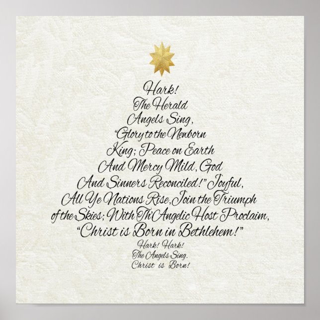 Póster Hark the Herald Angels Sing Christmas Tree (Frente)