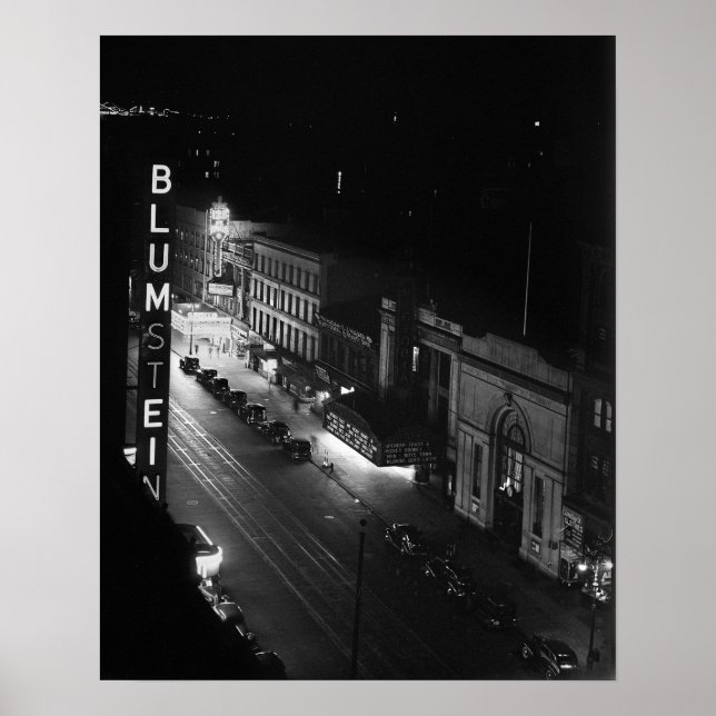 Póster Harlem à Noite, 1941. Foto Antiga (Frente)