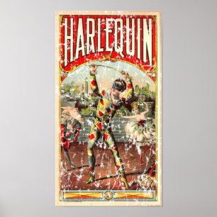 Póster Harlequin - afligido