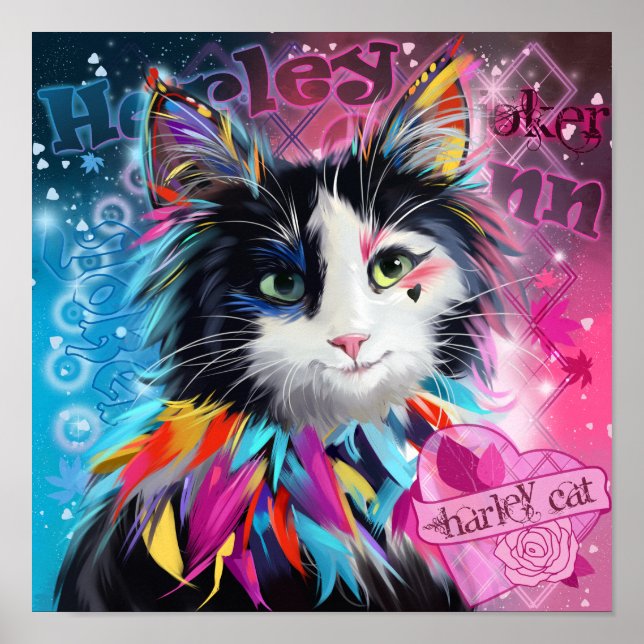 Poster Harley Quinn o Cat (Frente)