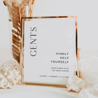 HARLOW Bathroom Basket Sign Mens Room