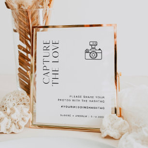 Poster HARLOW Capture O Sinal De Hashtag De Casamento De