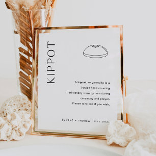 Poster HARLOW Kippot Yarmulke Sinal de Casamento
