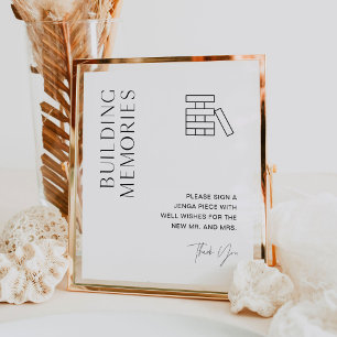 Poster HARLOW Wedding Jenga - Símbolo de Livro Convidado