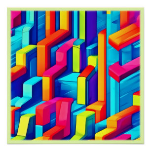 Póster Harmonia Abstrato geométrica