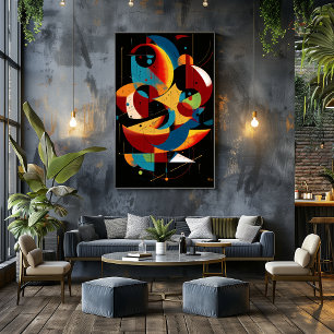 Poster Harmonia Celestial – Abstrato Geométrico Dinâmico