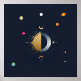 Poster Harmonia Celestial | Sun Modern & Moon Wall Art