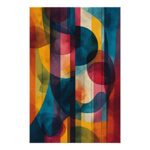 Póster Harmonia Cromática Vibrante