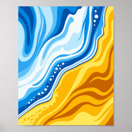 Poster Harmonia das Ondas de Água e Fogo