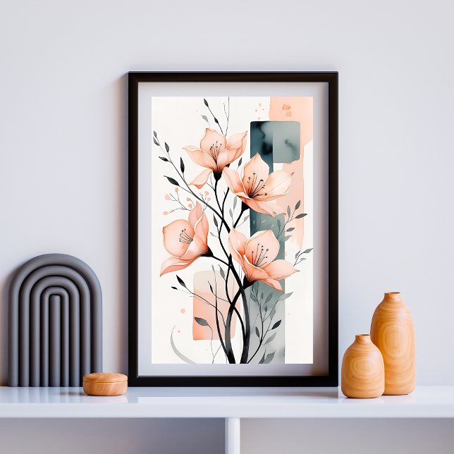 Poster Harmonia de Flores Suaves (Criador carregado)