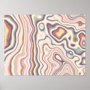 Poster Harmonia de Fluxo em Mármore Pastel