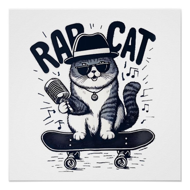 Póster Harmonia do Rap Cat (Frente)