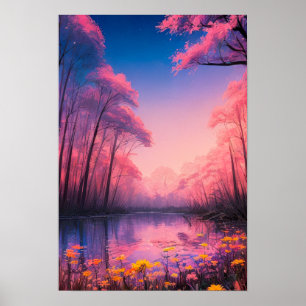 Poster Harmonia do Sunset Rosa