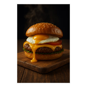 Póster Harmonia Dourada – O Hambúrguer de Queijo Gourmet
