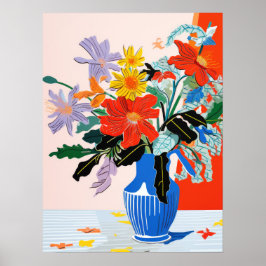 Poster Harmonia Floral: Uma Vase Vibrante