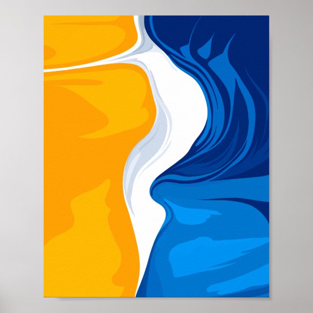 Poster Harmonia Fluida de Calor e Profundidade (Frente)