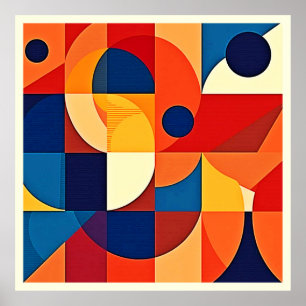 Poster Harmonia Geométrica: Design Artístico