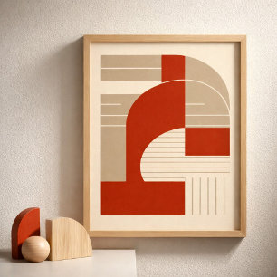 Poster Harmonia Geométrica em Formas Minimalistas
