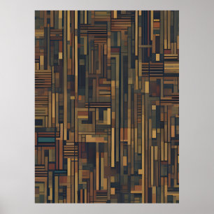 Poster Harmonia Geométrica Russa - Design abstrato de mad