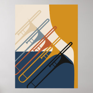 Poster Harmonia Minimalista de Trombone | Moderno de Mead