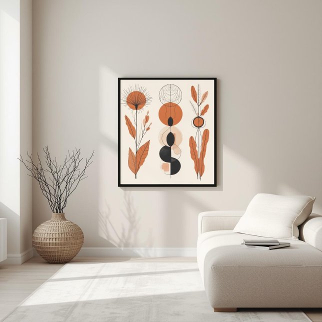 Poster Harmonia na Forma – Composição Abstrata Neutra (Criador carregado)