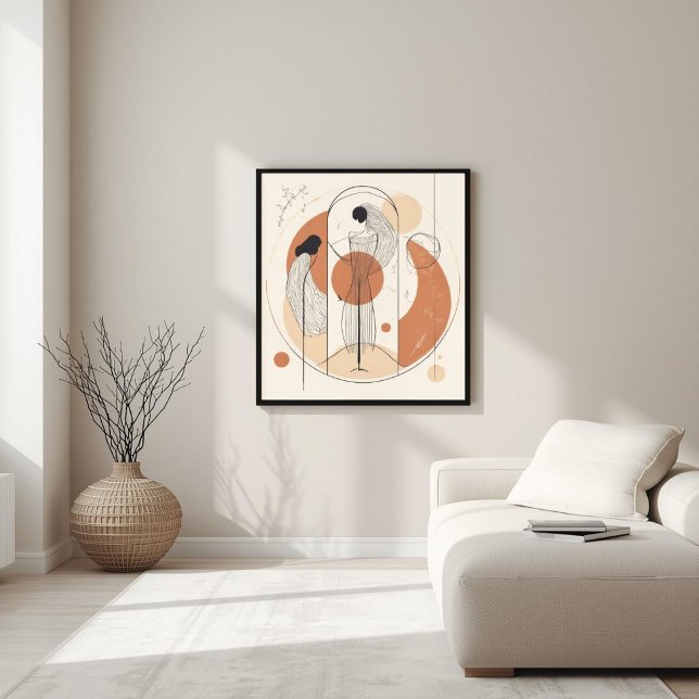 Poster Harmonia na Forma – Composição Abstrata Neutra III (Criador carregado)